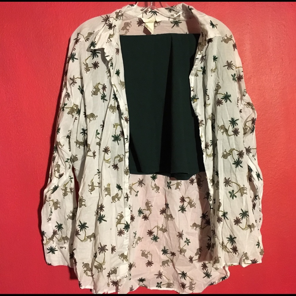 Tiger & Tree All Over Print Button Down - Picture 3 of 3
